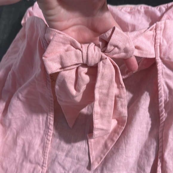 Free People Pink Orchid Cotton Linen Tie Back Tube Top Size XL NWT - Picture 3 of 7